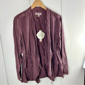 Womens KNOX ROSE Women’s Utility Jacket Mauve Size Medium NWT